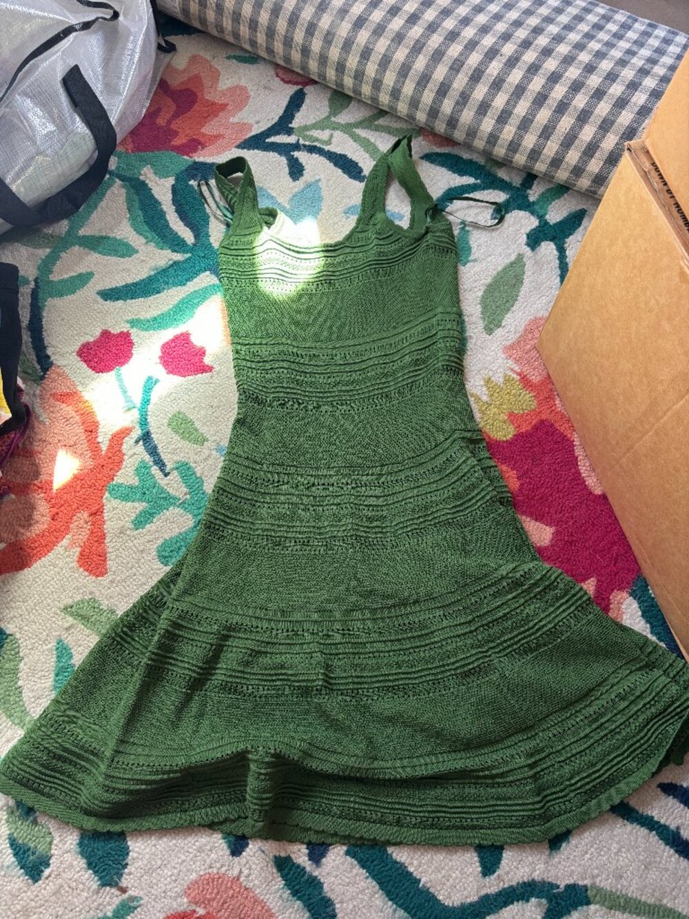 Green Knit Tank Dress - Torn by Ronny Kobo in size M